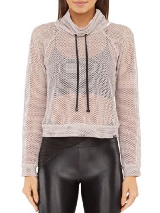 Koral Tops - Koral Pump Mesh Pullover Sweatshirt in Bisque Women’s Size Medium